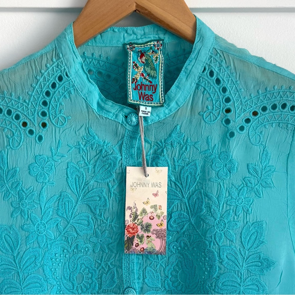 Johnny Was Embroidered Britta Tunic Size S